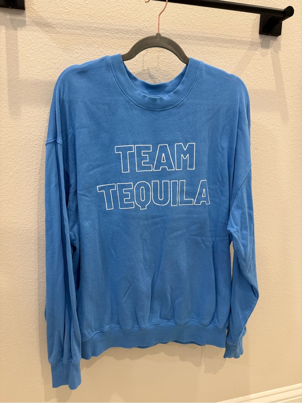 Tres Bien Blue "TEAM TEQUILA" Crewneck Sweatshirt